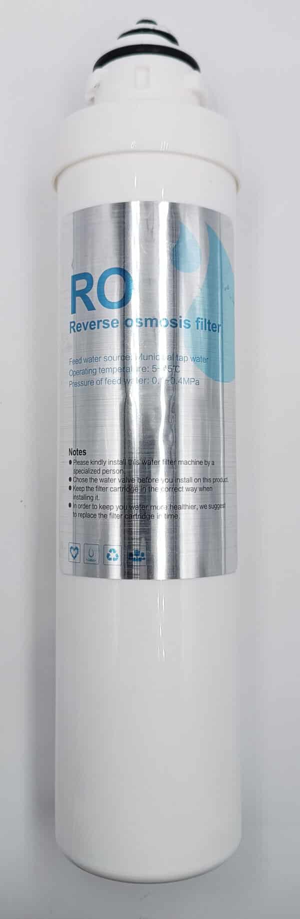 Reverse osmosis filter for water purification.