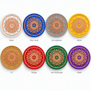 StructFood 30 cm disponible en 8 coloris : blanc, bleu royal, gris argenté, jaune, or, rouge, vert émeraude et violet.